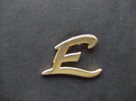 Cijfer letter E goudkleurig
